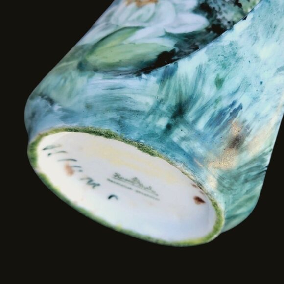 Antique Hand Painted Rosenthal Water Lily Porcelain Creamer Pitcher Art Nouveau - Picture 10 of 10